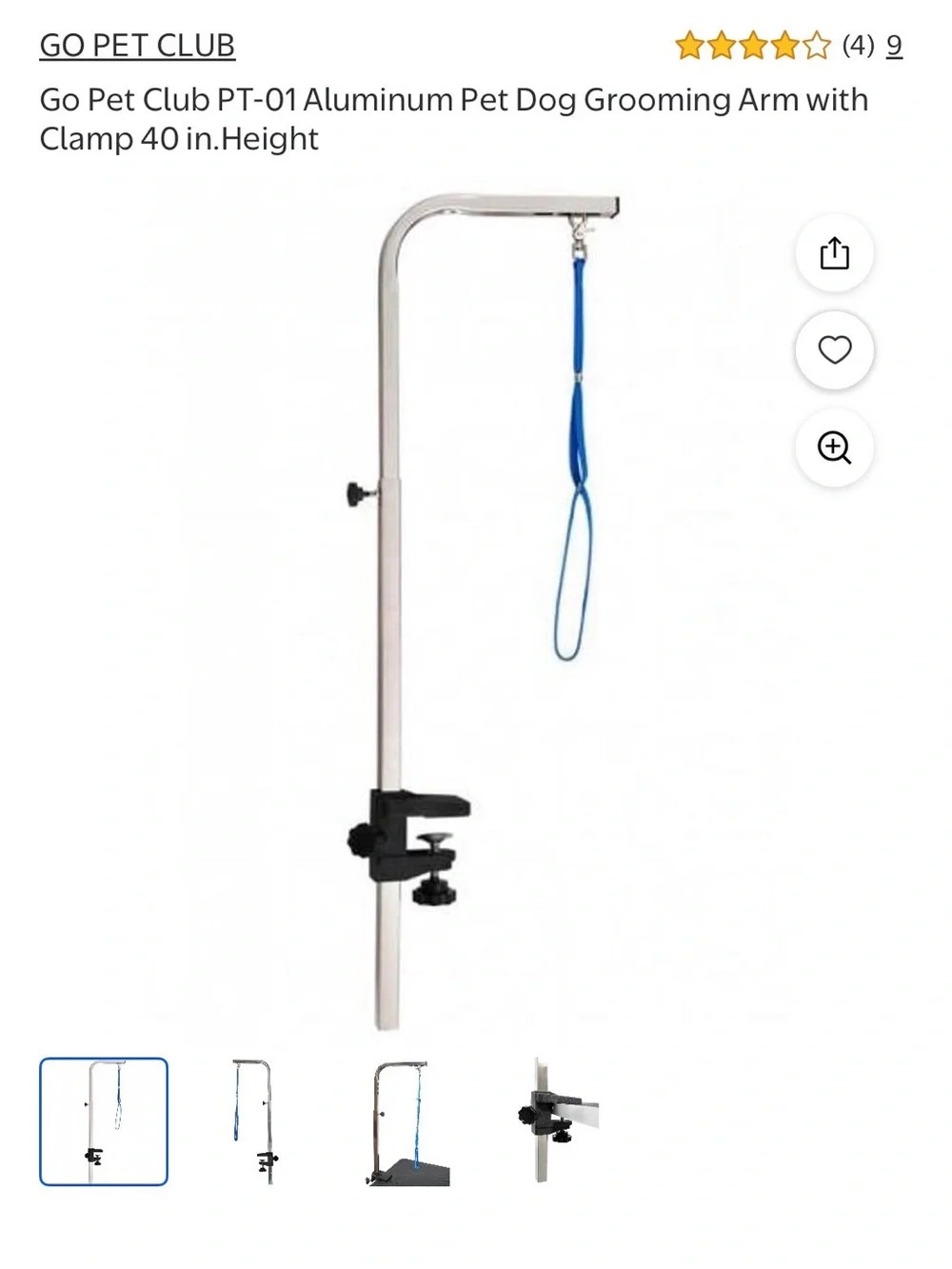 Go Pet Club stainless steel grooming table arm - Picture 2 of 2